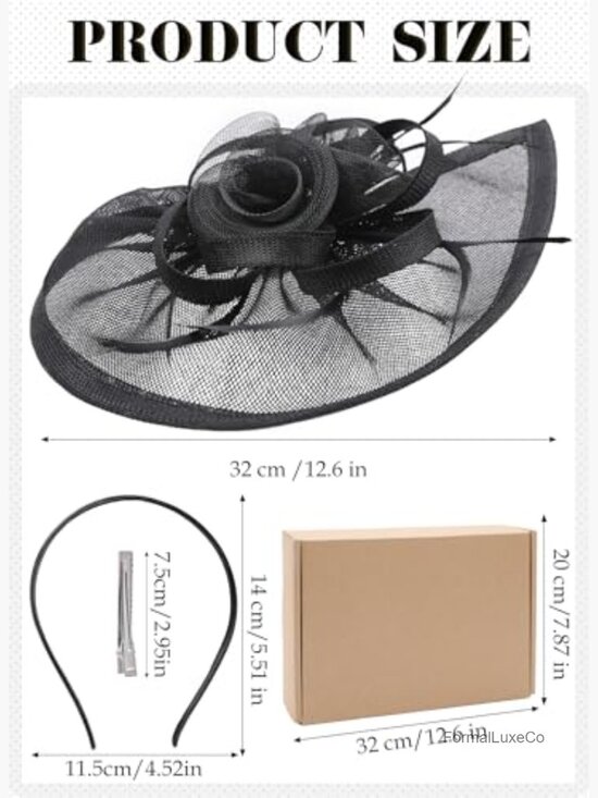 Feather Fascinator Hat with Hair Clip for Tea Party main image 5
